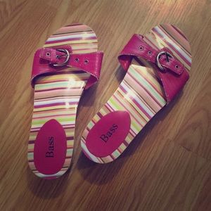 BASS sandals.